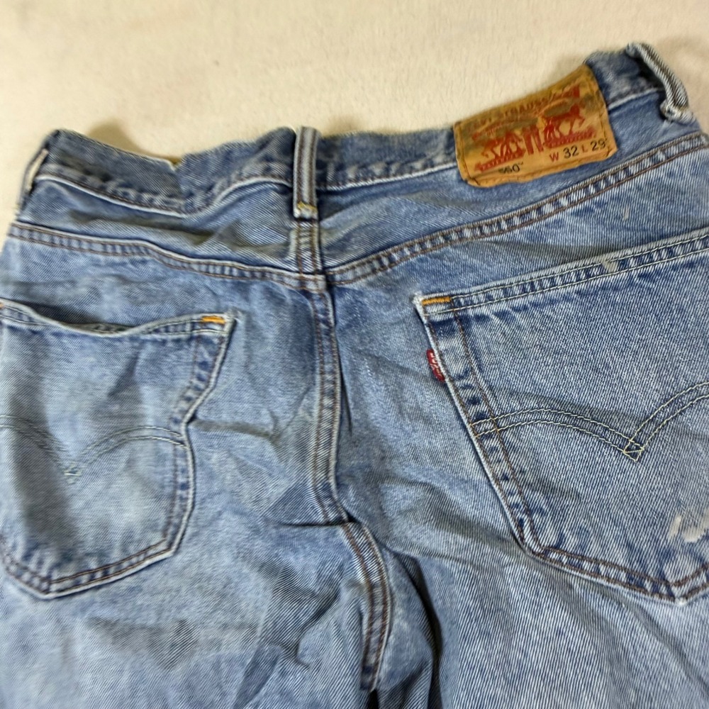 Levis 560 Loose Fit Tapered Leg Jeans Mens‎ 32x29 Light Wash Blue Denim 7605